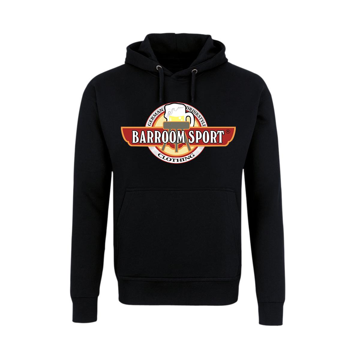 Barroom Sport - Männer Kapuzenpullover - Drinkstyle Clothing Logo - schwarz