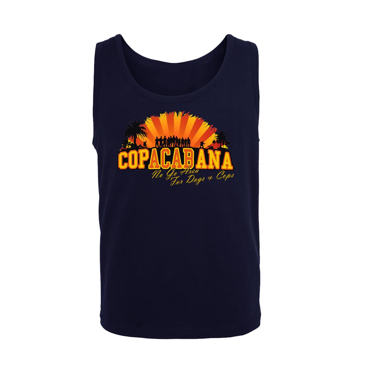 Copacabana - No go Area for Dogs and Cops - Männer Muskelshirt - navy