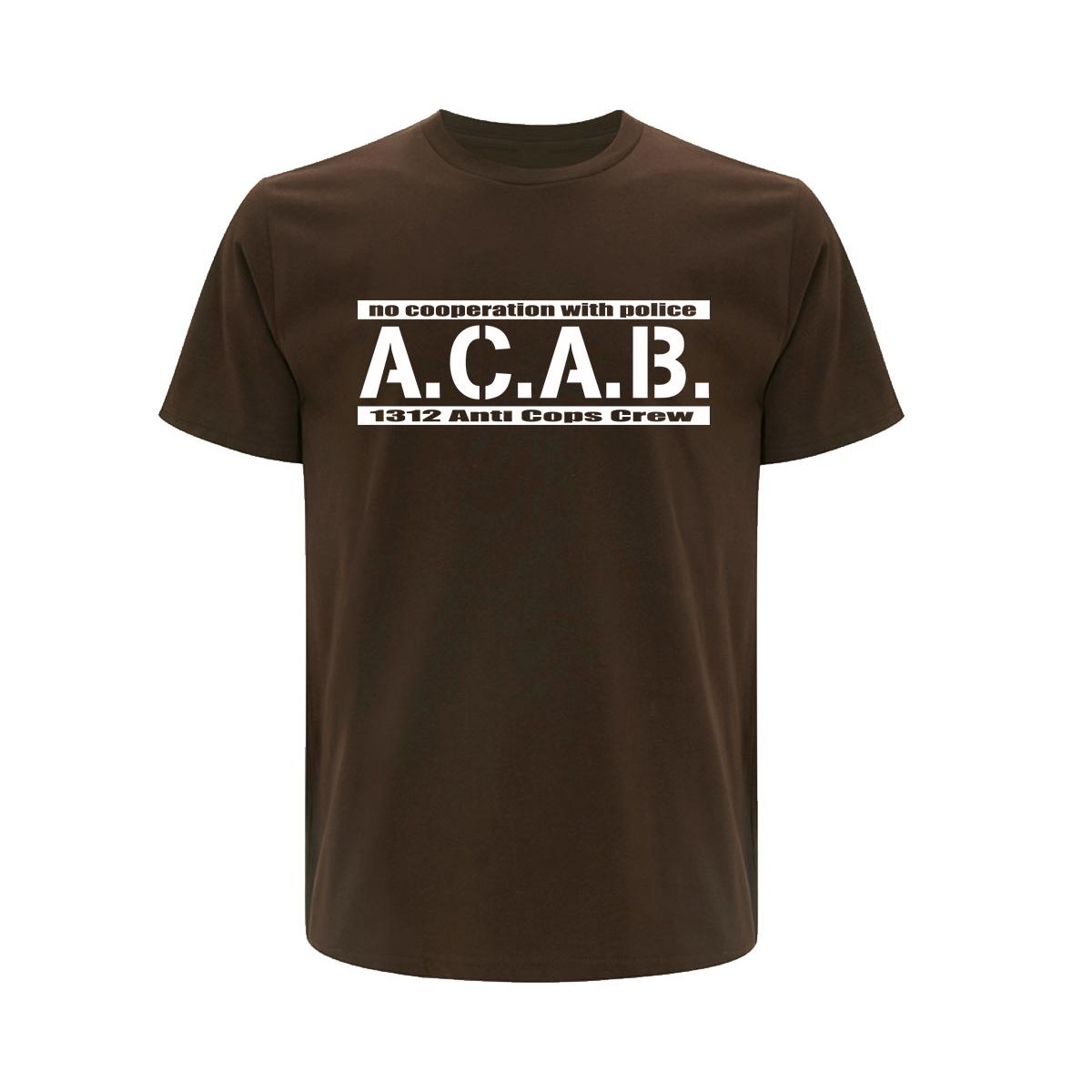 ACAB No Cooperation with Police - Männer T-Shirt - braun