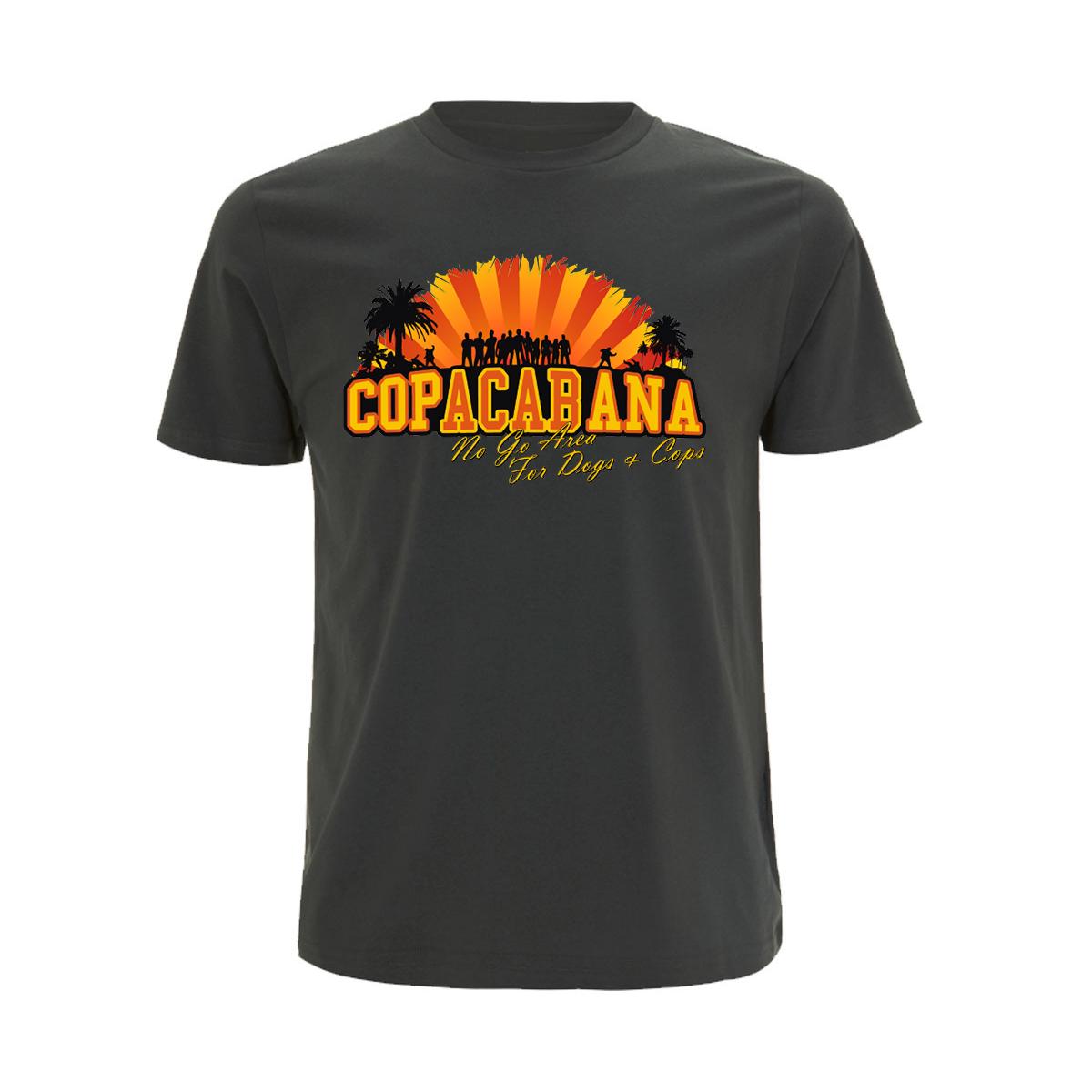 Copacabana - Männer T-Shirt - No go Area for Dogs and Cops - grau