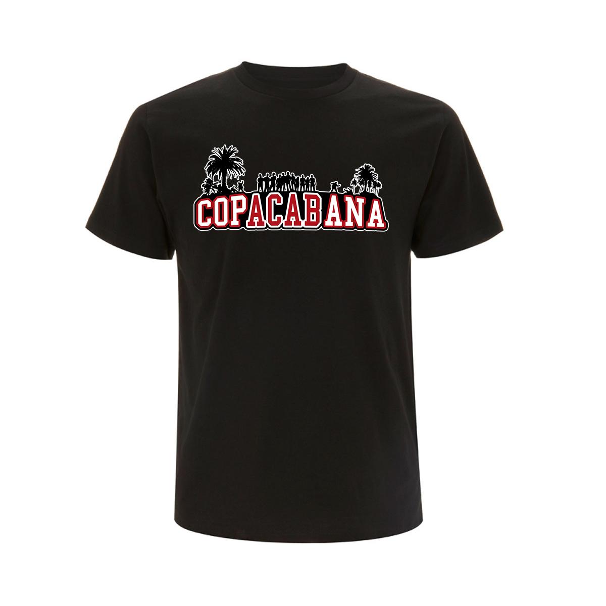 Copacabana - Druck rot-weiß - Männer T-Shirt - schwarz