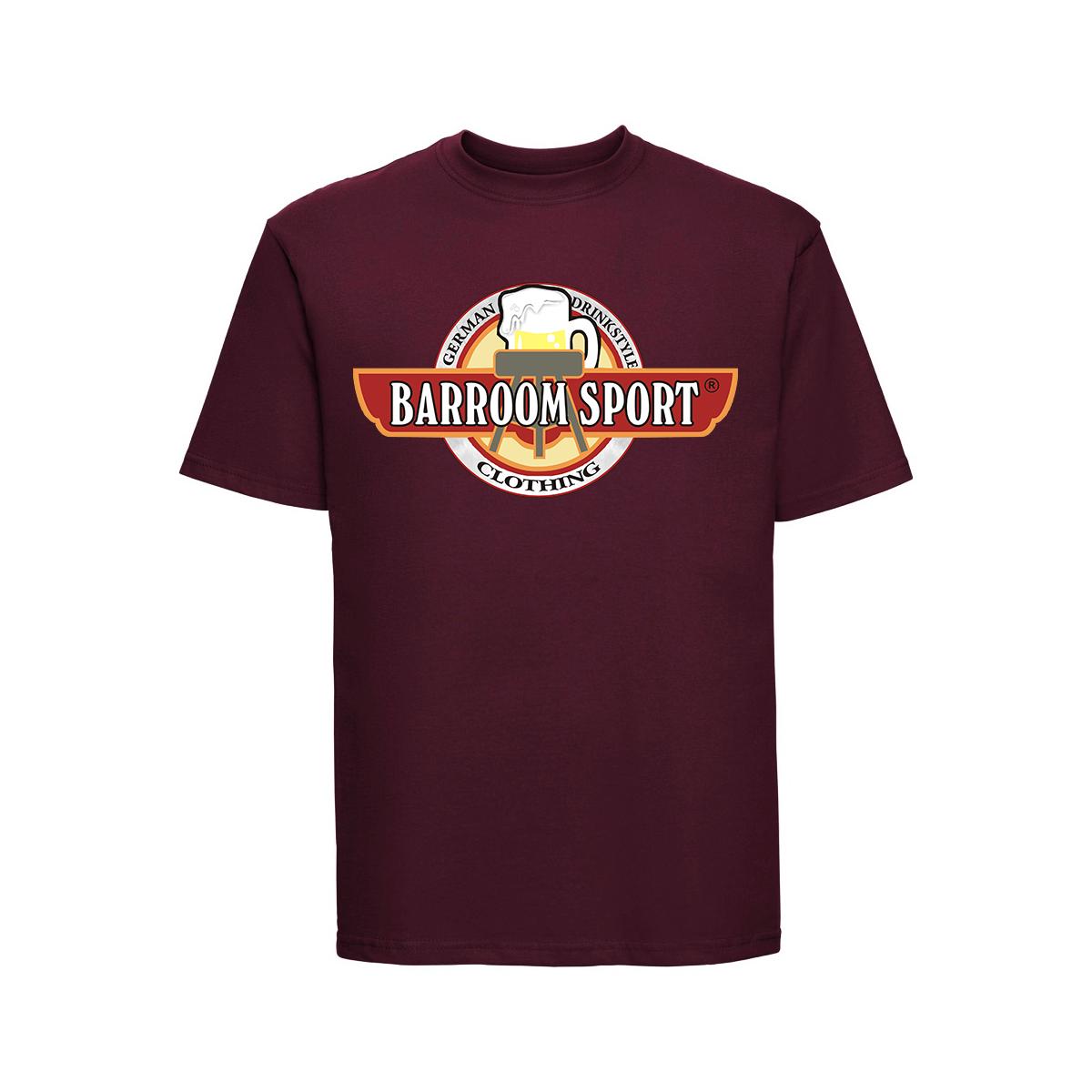 Barroom Sport Drinkstyle Clothing Logo - Männer T-Shirt - burgundy