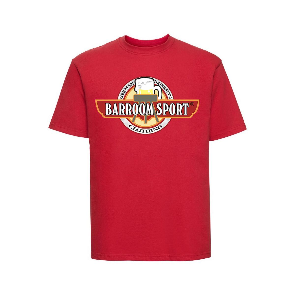 Barroom Sport Drinkstyle Clothing Logo - Männer T-Shirt - rot