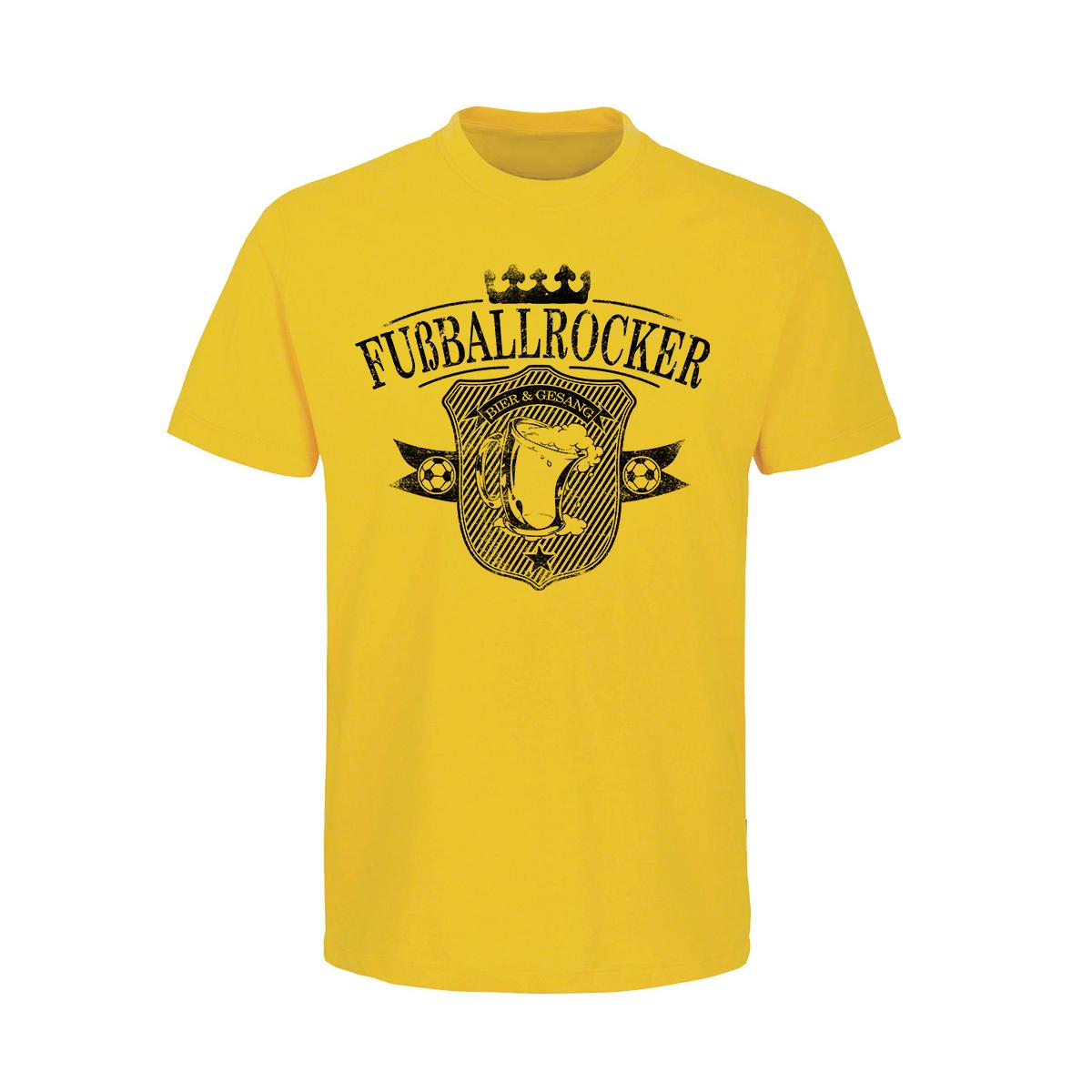 Bier und Gesang - Fußballrocker - Männer T-Shirt - gelb