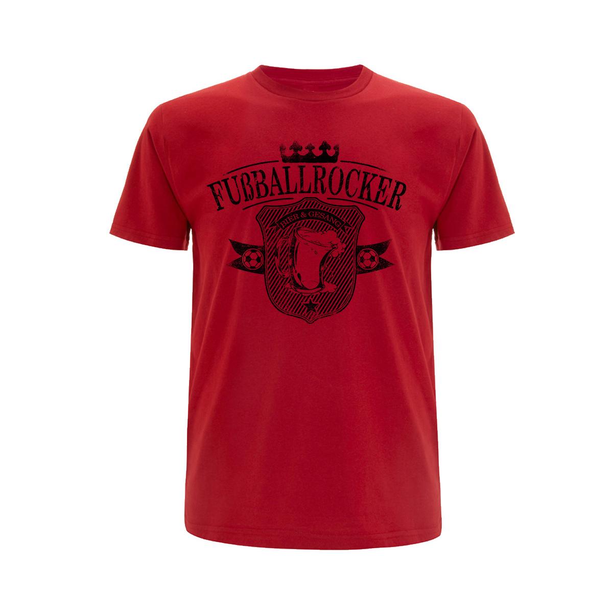Bier und Gesang - Fußballrocker - Männer T-Shirt - rot