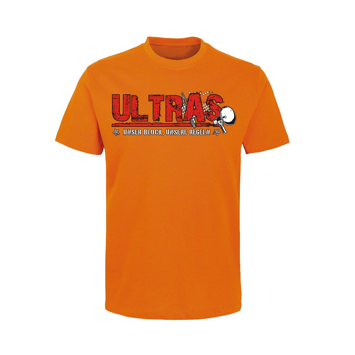 Ultras - Unser Block unsere Regeln - Männer T-Shirt - orange