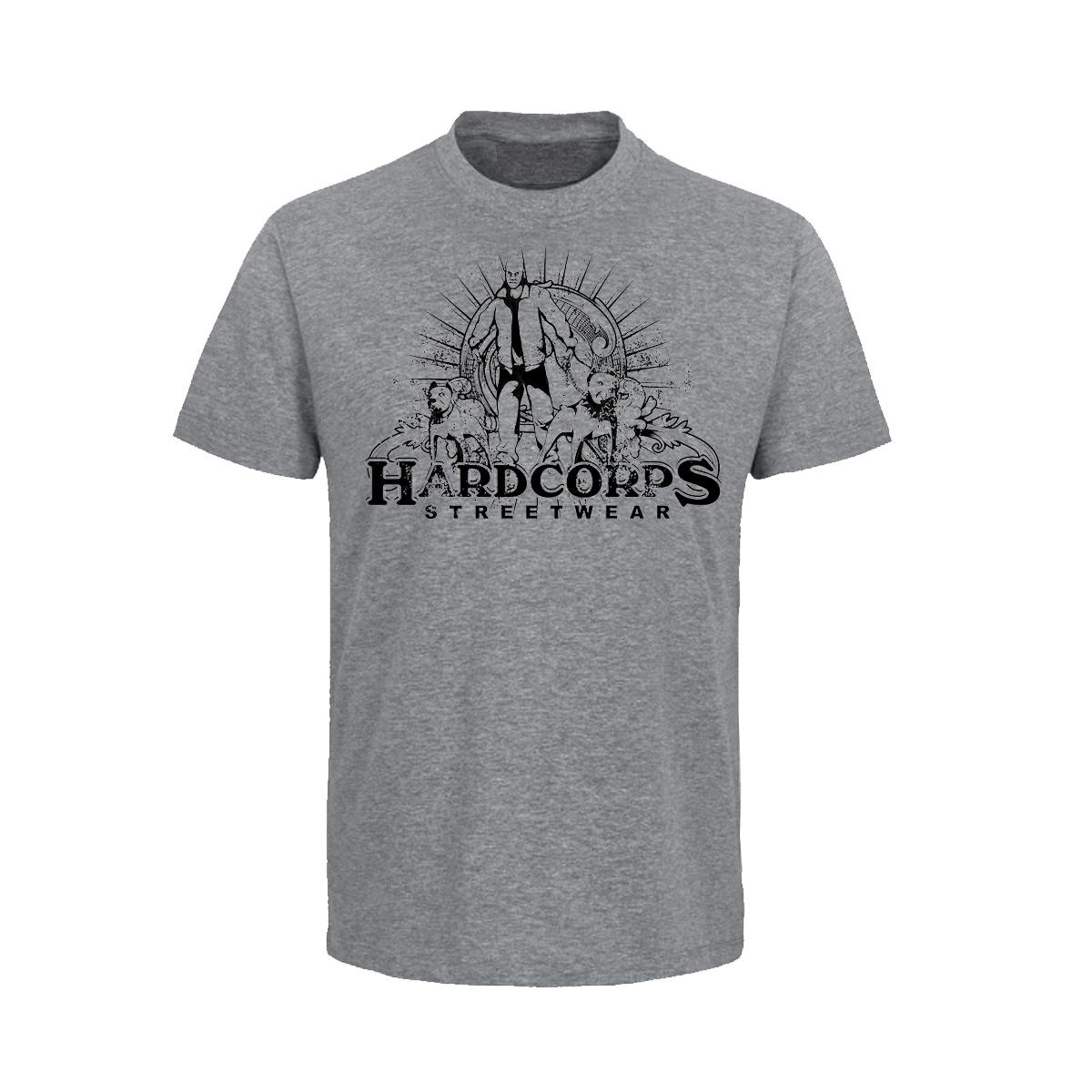 Pit Bull - Hardcorps - Männer T-Shirt - grau-meliert