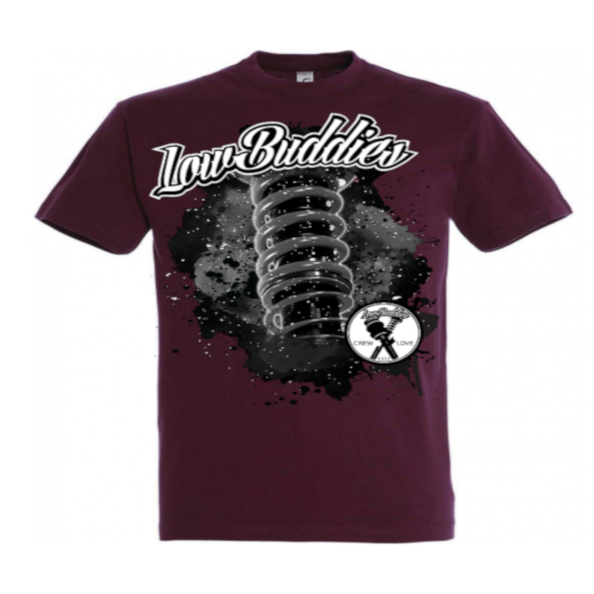 Low Buddies - Männer T-Shirt - Crewlove static - burgundy