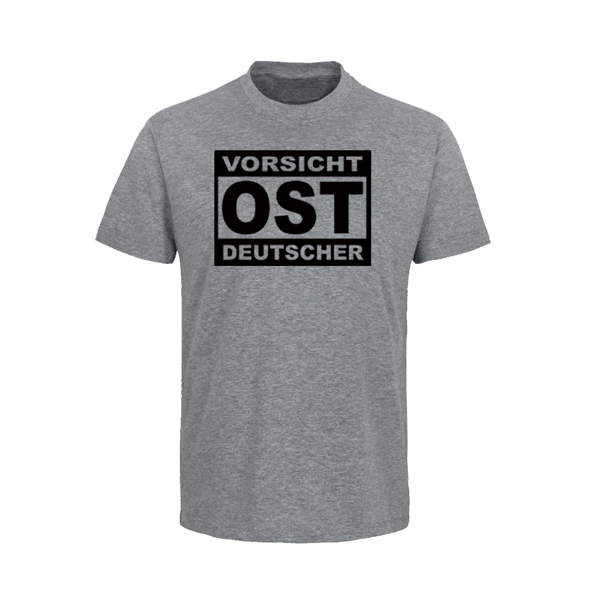 Vorsicht Ostdeutscher - Männer T-Shirt - grau-meliert