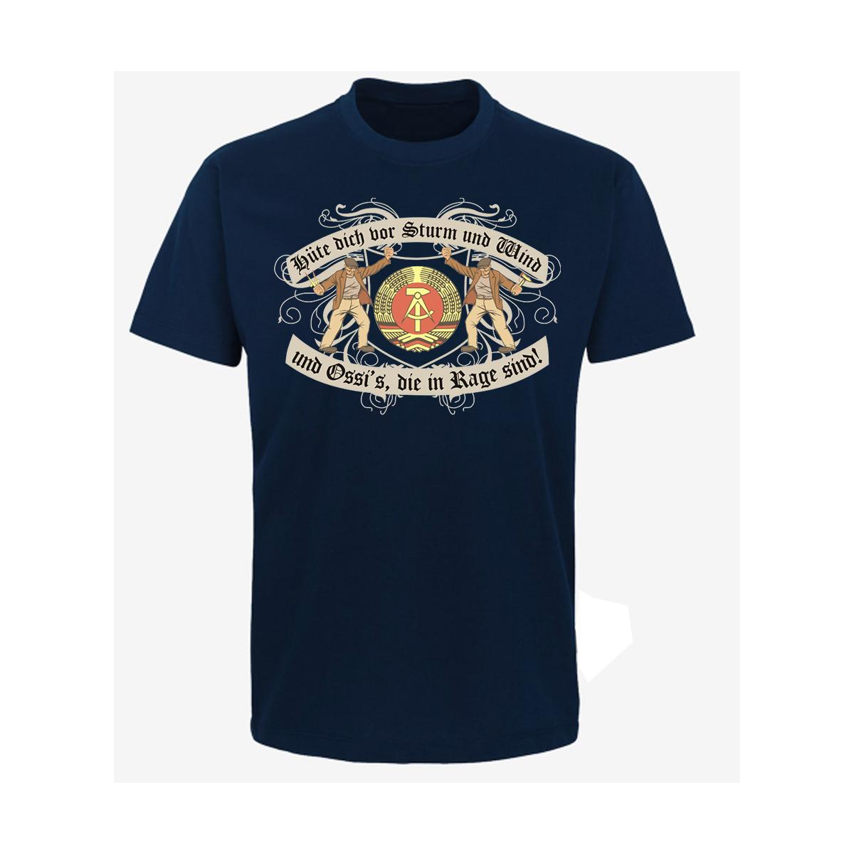 Ossis in Rage - Männer T-Shirt - navy