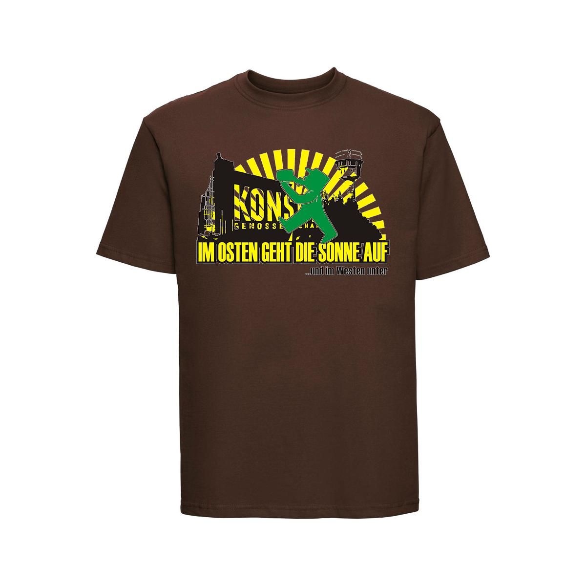 Im Osten geht die Sonne auf - Männer T-Shirt - braun