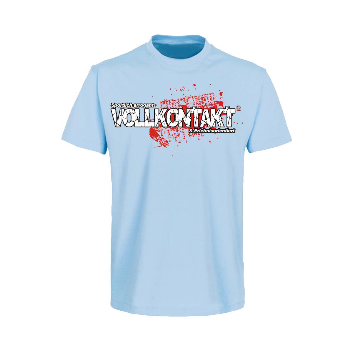 Vollkontakt - Logo - Männer T-Shirt - hellblau