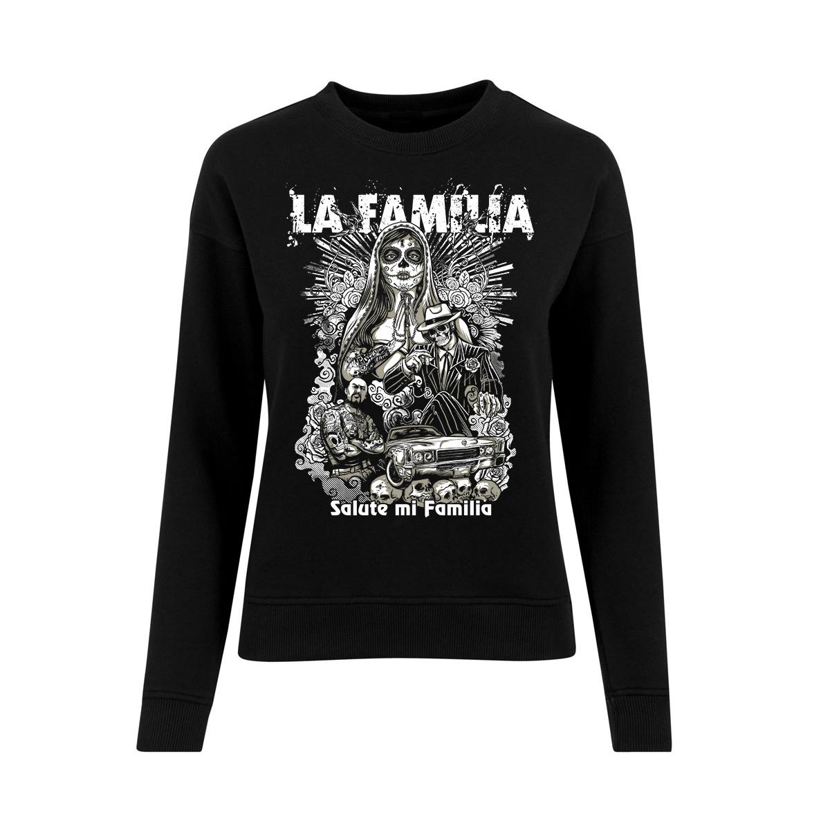 La Familia - Salute mi familia - Frauen Pullover - schwarz