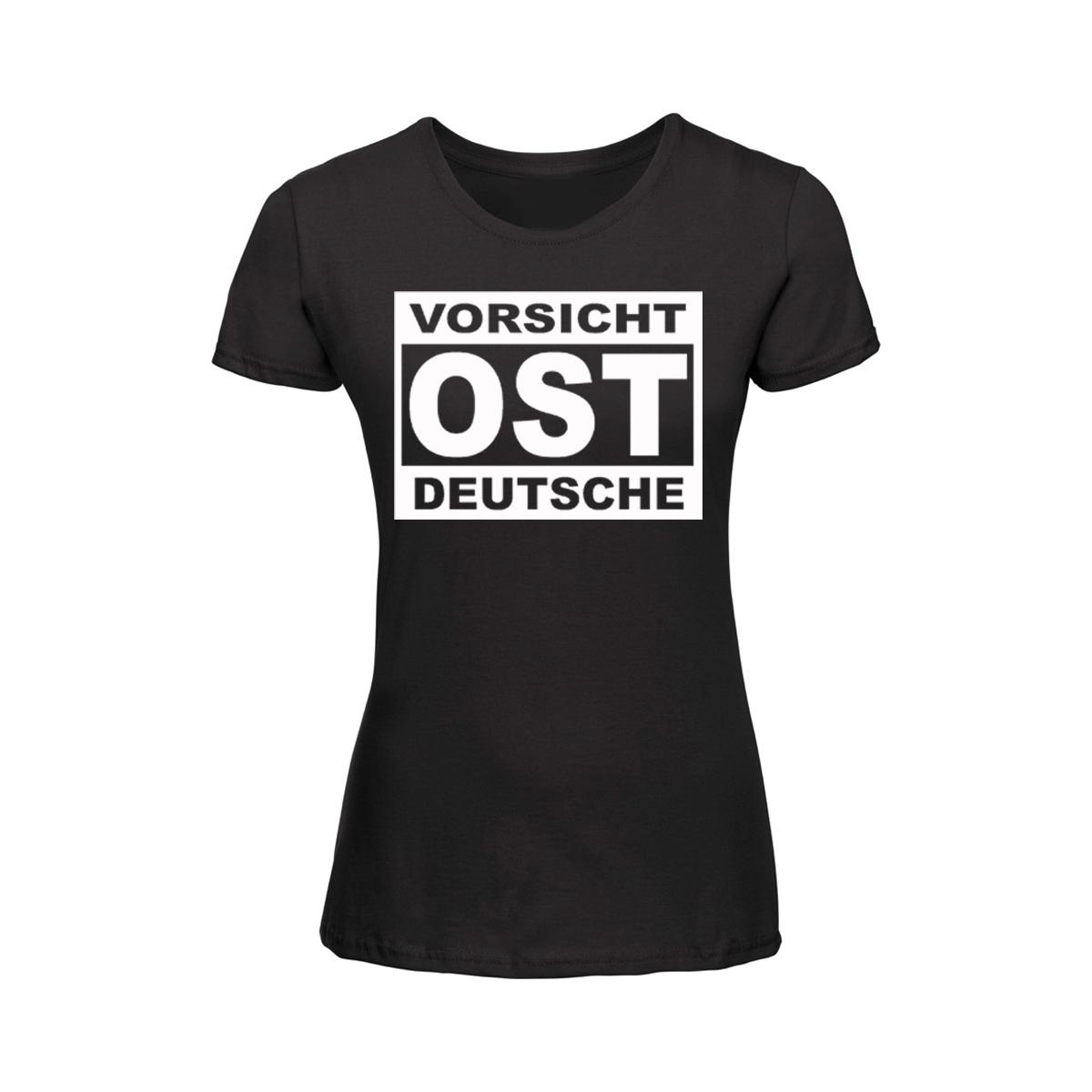 Vorsicht Ostdeutsche - Frauen Shirt - schwarz