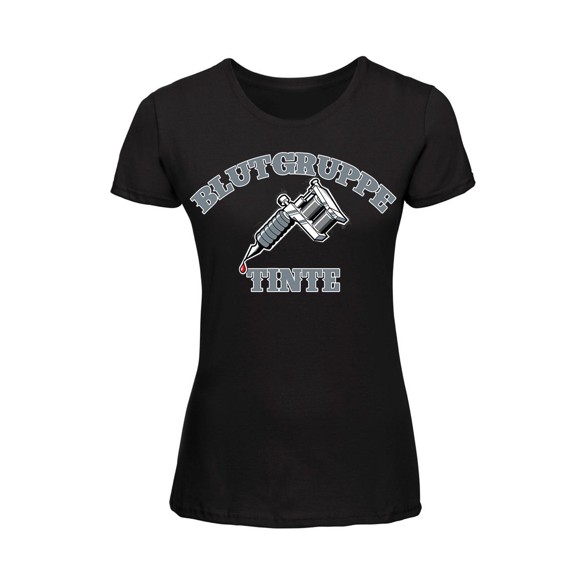 Blutgruppe Tinte - Frauen T-Shirt - schwarz