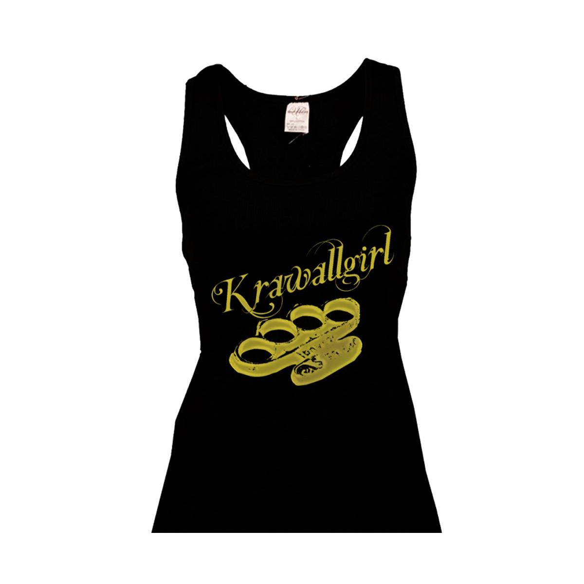 Krawallgirl - Schlagring - Frauen Top - schwarz-gold