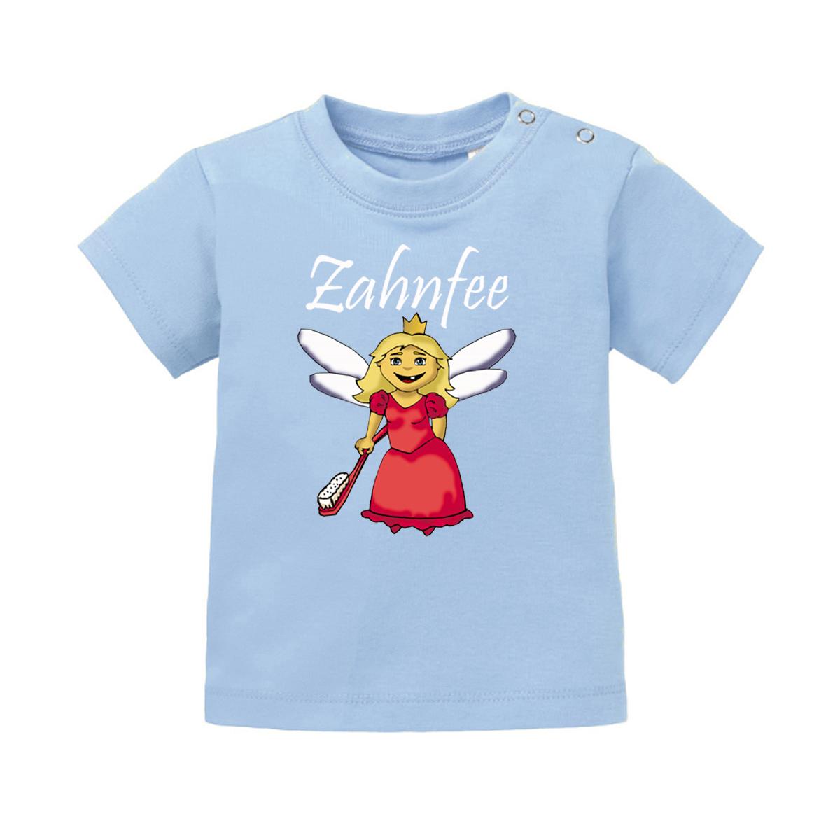 Zahnfee Logo Zahnbürste Baby Shirt hellblau