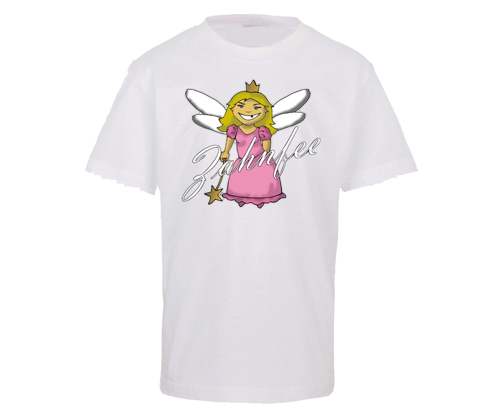 Zahnfee Logo Kinder T-Shirt weiß