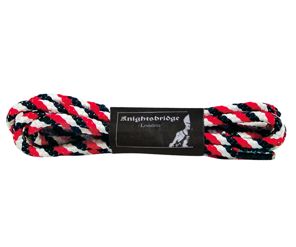 Schnürsenkel mehrfarbig 20 Loch 275cm schwarz-rot-weiß
