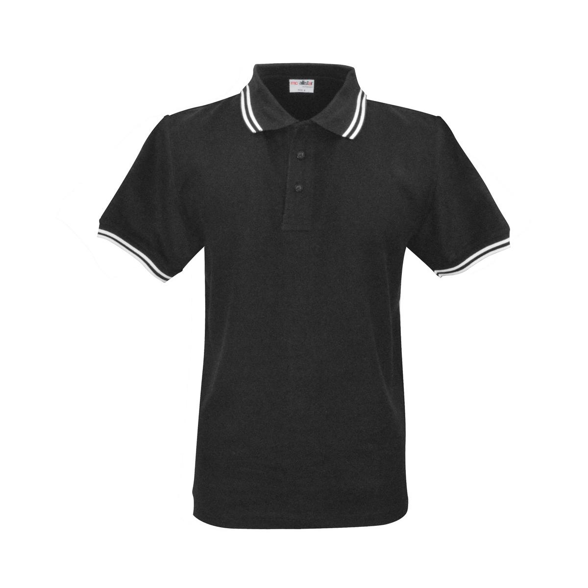 Active Wear - Männer Polo-Shirt - schwarz - weiß