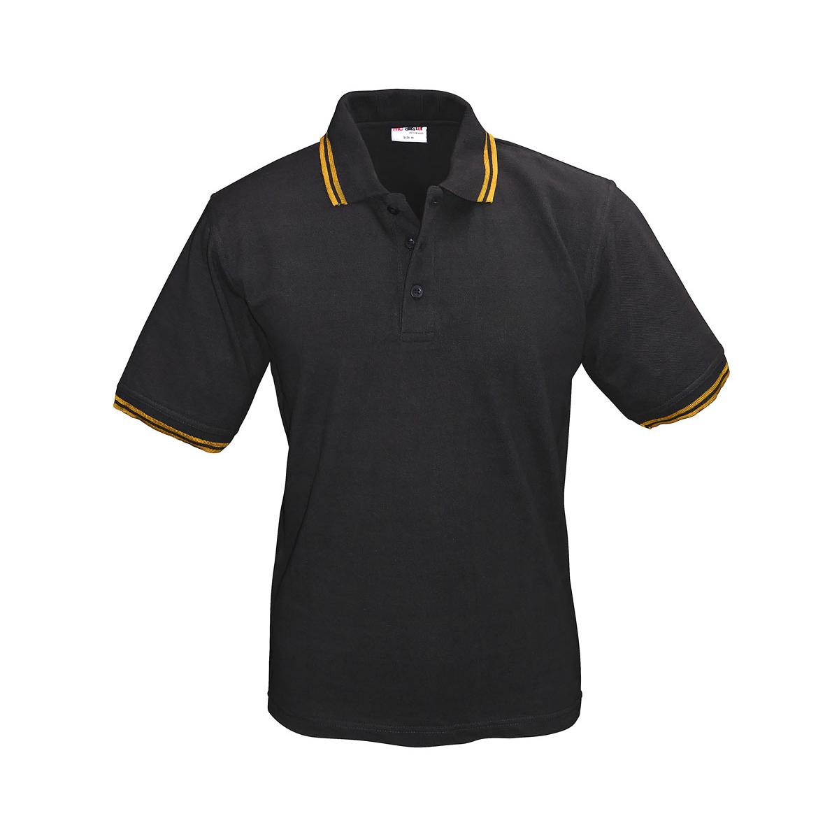 Active Wear - Männer Polo-Shirt - schwarz - gold