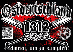 Ostdeutschland - 1312 - Geboren, um zu kämpfen! - Aufkleber Paket 100 Stück