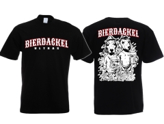 Bierdackel - Männer T-Shirt - schwarz