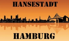 Hansestadt Hamburg Fahne 90 x 150 cm