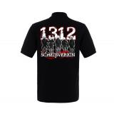 Hardcorps - Männer Polo Shirt - Scheißverein 1312 - schwarz