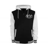 Zahnfee - Edition 10 - Männer Hooded College Jacke - schwarz-weiß