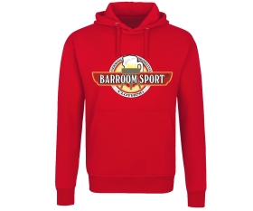 Barroom Sport - Männer Kapuzenpullover - Drinkstyle Clothing Logo - rot