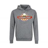 Barroom Sport - Männer Kapuzenpullover - Drinkstyle Clothing Logo - grau-meliert