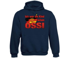 Ich war als Kind schon Ossi - Männer Kapuzenpullover - navy