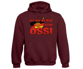 Ich war als Kind schon Ossi - Männer Kapuzenpullover - wein-rot