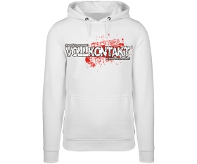 Vollkontakt - Logo - Männer Kapuzenpullover - weiß