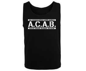 ACAB - No cooperation with Police - Männer Muskelshirt - schwarz