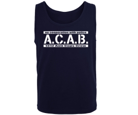 ACAB - No cooperation with Police - Männer Muskelshirt - navy