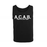 ACAB - Fight for your right - Männer Muskelshirt  - schwarz