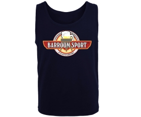 Barroom Sport - Drinkstyle Clothing Logo - Männer Muskelshirt - navy