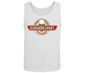 Barroom Sport - Drinkstyle Clothing Logo - Männer Muskelshirt - weiß