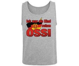 Ich war als Kind schon Ossi - Männer Muskelshirt - grau-meliert