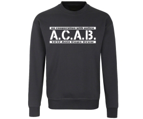 ACAB - No cooperation with Police - Männer Pullover - grau