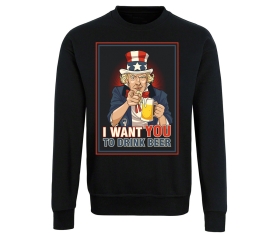 I want you to drink Beer - Barroom Sport - Männer Pullover - schwarz