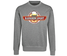 Barroom Sport - Männer Pullover - Drinkstyle Clothing Logo - grau-meliert