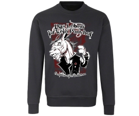 Das Leben ist kein Ponyhof - Männer Pullover - grau