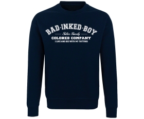 Bad inked Boy - Tattoo Family - Männer Pullover - navy