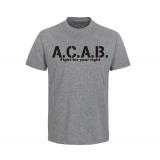 ACAB Fight for your Right - Männer T-Shirt - grau-meliert