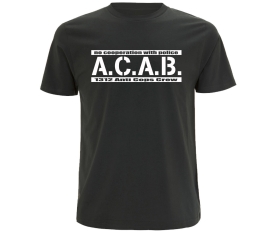 ACAB No Cooperation with Police - Männer T-Shirt - grau