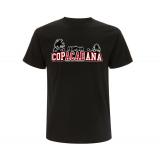 Copacabana - Druck rot-weiß - Männer T-Shirt - schwarz