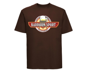 Barroom Sport Drinkstyle Clothing Logo - Männer T-Shirt - braun